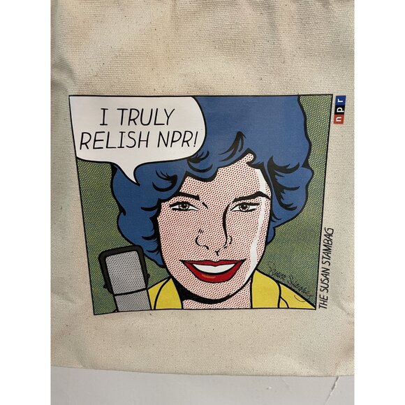 Public Radio NPR Tote Bag Susan Stamberg Stam-bag Mothers Collectible Limited ED - Picture 1 of 6